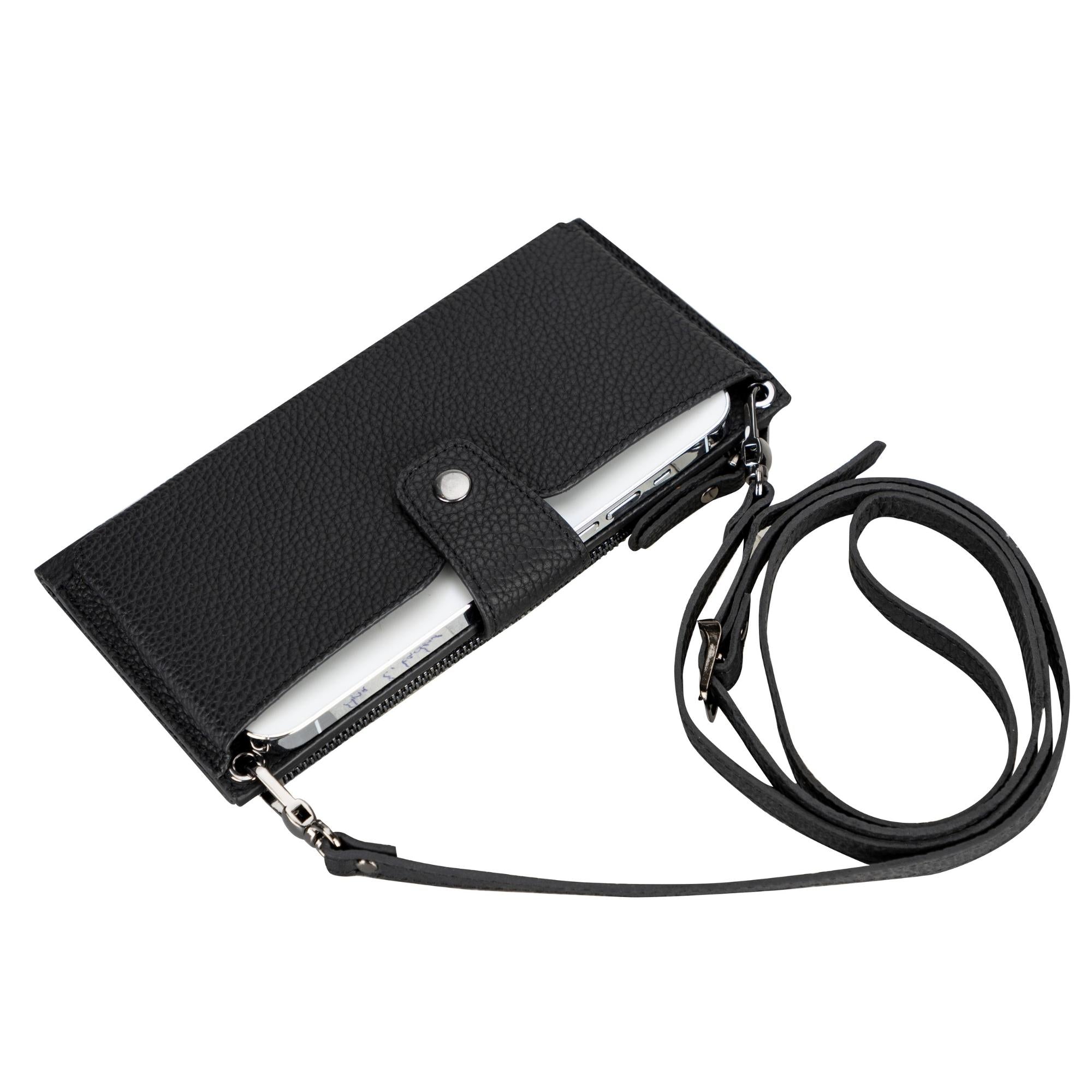 Kaycee Leather Women's Cell Phone Wallet with Strap