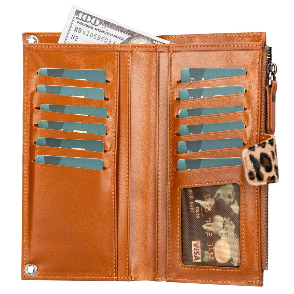 Kaycee Leather Women's Cell Phone Wallet with Strap