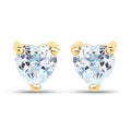 0.70 Carat Genuine Blue Topaz 14K Yellow Gold Earrings