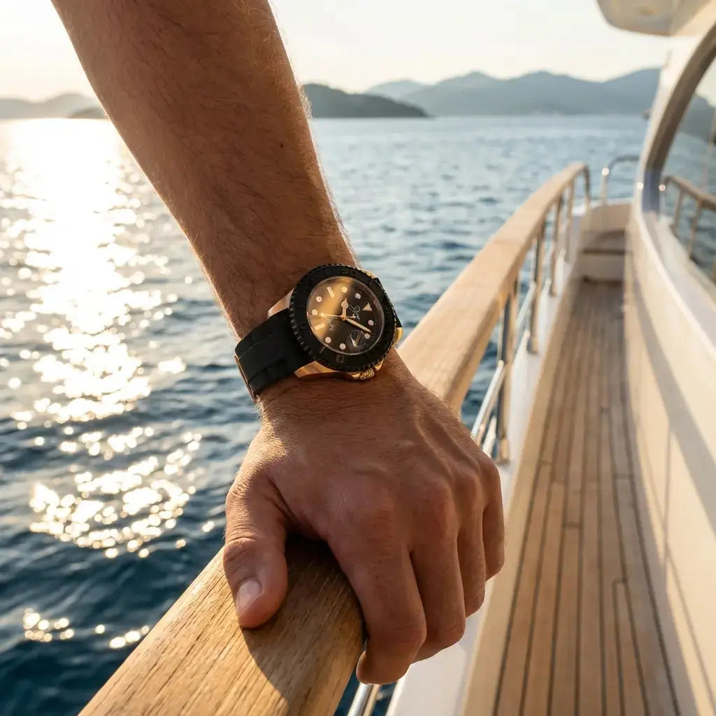 Minimalist Quartz Watch - The Dark Night Rose Gold Edition