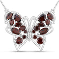 4.60 Carat Genuine Garnet .925 Sterling Silver Necklace