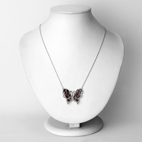 4.60 Carat Genuine Garnet .925 Sterling Silver Necklace