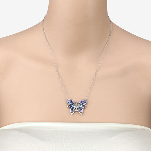 3.60 Carat Genuine Tanzanite and Swiss Blue Topaz .925 Sterling Silver Necklace