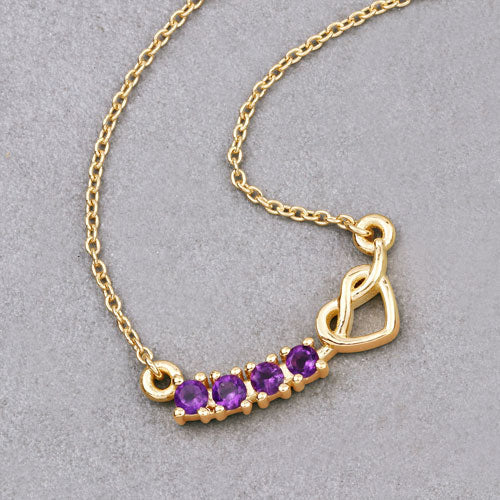 0.24 Carat Genuine Amethyst .925 Sterling Silver Necklace