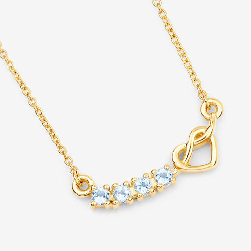 0.30 Carat Genuine Blue Topaz .925 Sterling Silver Necklace