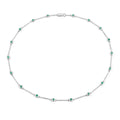 1.80 Carat Genuine Emerald .925 Sterling Silver Necklace