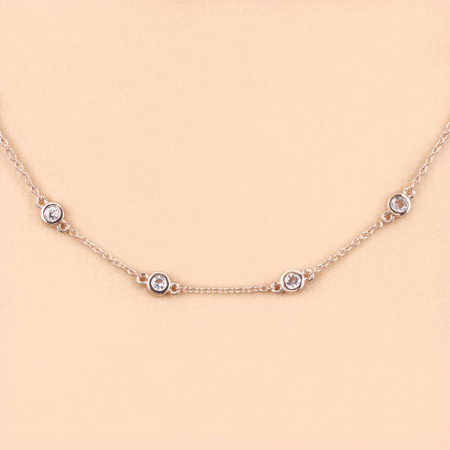 1.62 Carat Genuine Morganite .925 Sterling Silver Necklace