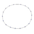 1.80 Carat Genuine Tanzanite .925 Sterling Silver Necklace