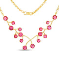 7.92 Carat Genuine Pink Topaz .925 Sterling Silver Necklace