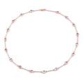 14K Rose Gold Plated 4.50 Carat Genuine Morganite .925 Sterling Silver Necklace
