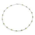 6.30 Carat Genuine Peridot .925 Sterling Silver Necklace