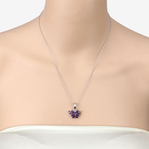 1.65 Carat Genuine Amethyst .925 Sterling Silver Pendant