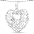 0.52 Carat Genuine White Diamond .925 Sterling Silver Pendant