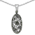 0.22 Carat Genuine Green Diamond .925 Sterling Silver Pendant