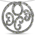 0.22 Carat Genuine Green Diamond .925 Sterling Silver Pendant
