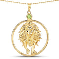 0.24 Carat Genuine Peridot .925 Sterling Silver Pendant