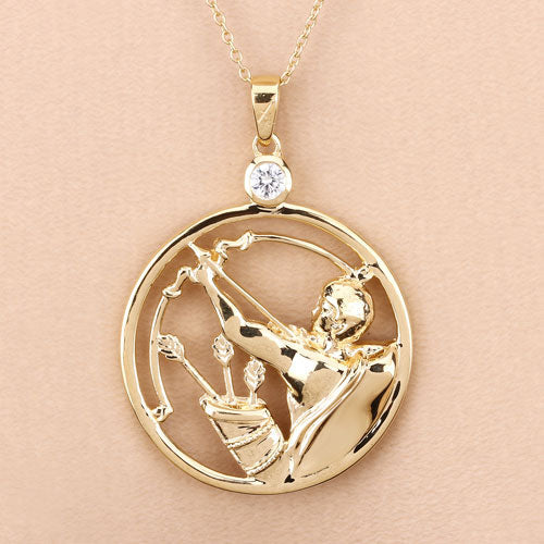 0.33 Carat Genuine White Zircon .925 Sterling Silver Pendant