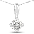 0.33 Carat Genuine Lab Grown Diamond 14K White Gold Pendant