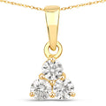 0.33 Carat Genuine Lab Grown Diamond 14K Yellow Gold Pendant
