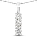 0.75 Carat Genuine Lab Grown Diamond 14K White Gold Pendant