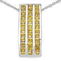 2.16 Carat Genuine Yellow Sapphire .925 Sterling Silver Pendant
