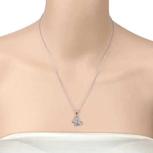 0.78 Carat Genuine Blue Topaz .925 Sterling Silver Pendant