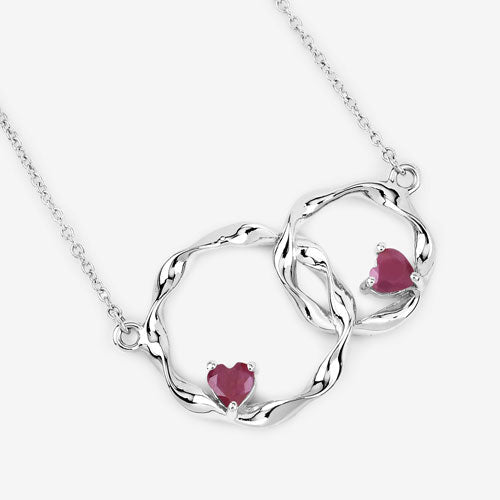 0.70 Carat Genuine Ruby .925 Sterling Silver Pendant
