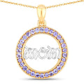 0.64 Carat Genuine Tanzanite .925 Sterling Silver Pendant
