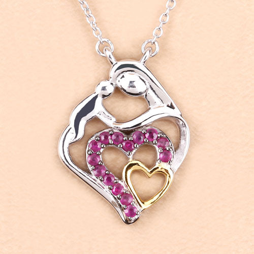0.28 Carat Genuine Ruby .925 Sterling Silver Pendant