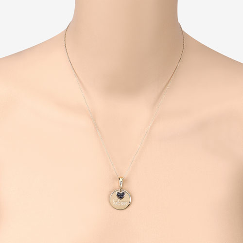 0.20 Carat Genuine Blue Sapphire .925 Sterling Silver Pendant