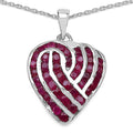 3.68 Carat Genuine Ruby .925 Sterling Silver Pendant