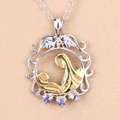 0.11 Carat Genuine Tanzanite .925 Sterling Silver Pendant