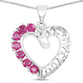 0.91 Carat Genuine Ruby .925 Sterling Silver Pendant