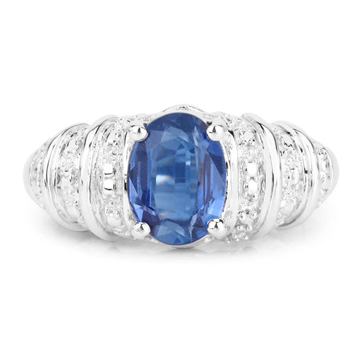 1.40 Carat Genuine Kyanite .925 Sterling Silver Ring