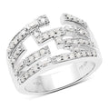 0.60 Carat Genuine White Diamond .925 Sterling Silver Ring