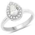 14K White Gold 0.70 Carat Genuine White Diamond Ring