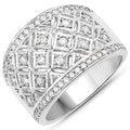 0.52 Carat Genuine White Diamond .925 Sterling Silver Ring