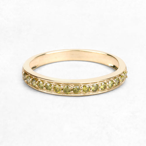 0.32 Carat Genuine Yellow Diamond 14K Yellow Gold Ring (I1-I2)
