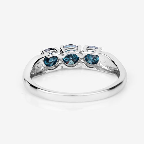 1.03 Carat Genuine Blue Diamond 14K White Gold Ring