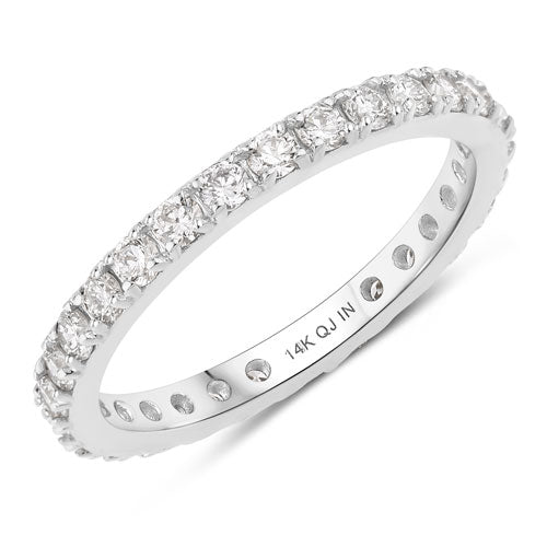1.00 Carat Lab Grown Diamond 14K White Gold Ring