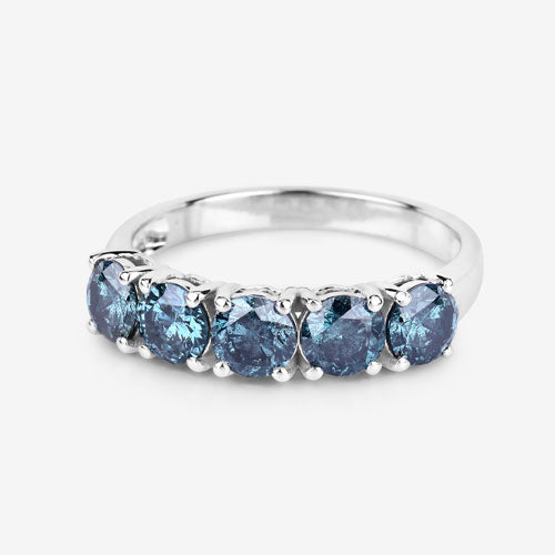 1.22 Carat Genuine Blue Diamond 14K White Gold Ring