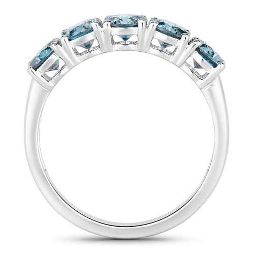 1.22 Carat Genuine Blue Diamond 14K White Gold Ring