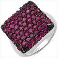 3.15 Carat Genuine Ruby .925 Sterling Silver Ring
