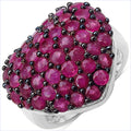 3.53 Carat Genuine Ruby .925 Sterling Silver Ring