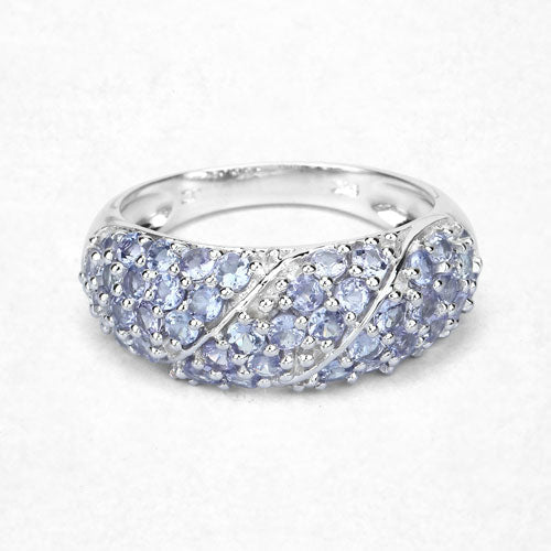 1.48 Carat Genuine Tanzanite .925 Sterling Silver Ring
