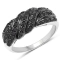 0.35 Carat Genuine Black Diamond .925 Sterling Silver Ring