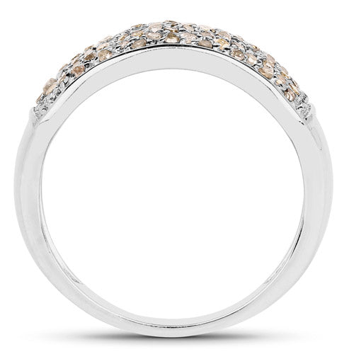 0.42 Carat Genuine White Diamond .925 Sterling Silver Ring