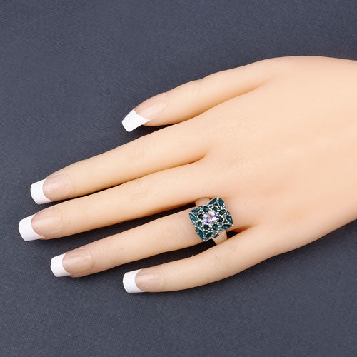 0.44 Carat Genuine Tanzanite .925 Sterling Silver Ring