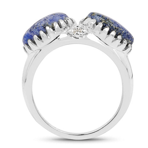 2.28 Carat Genuine Lapis Lazuli .925 Sterling Silver Ring