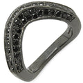 1.02 Carat Genuine Black Diamond .925 Sterling Silver Ring